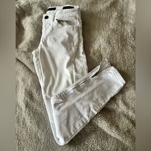 Women's Guess White Brittany Skinny Ankle Zip Jeans size 24